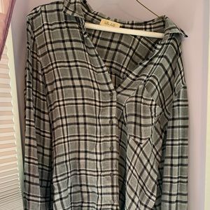 Soft, gray flannel